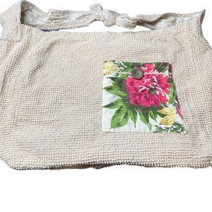 Boho handmade crossbody tote Patchwork Chenille blanket beach vacation overnight